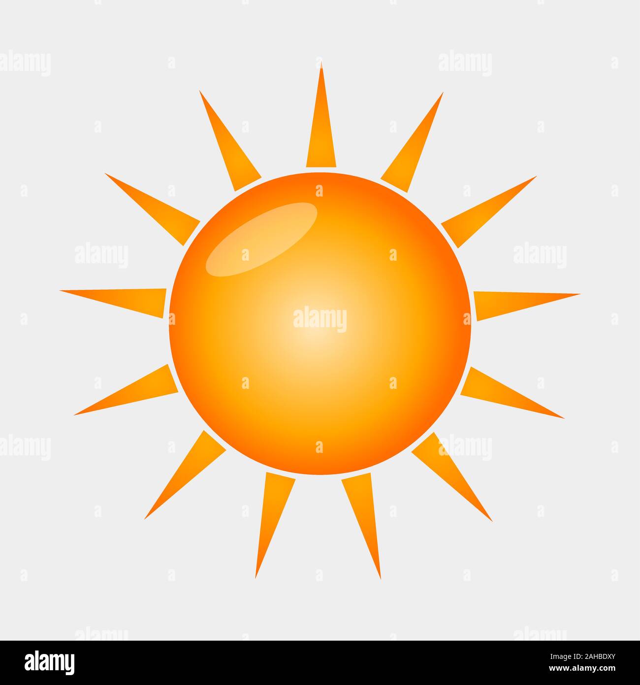 sun symbol isolated vector illustration Stock Vector