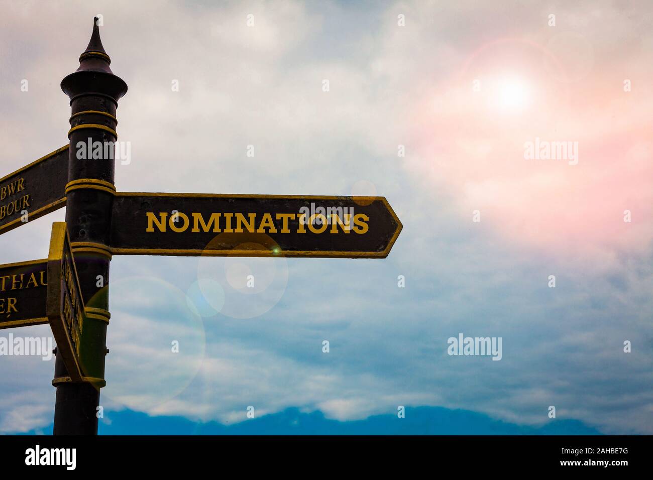Conceptual Hand Writing Showing Nominations Concept Meaning The