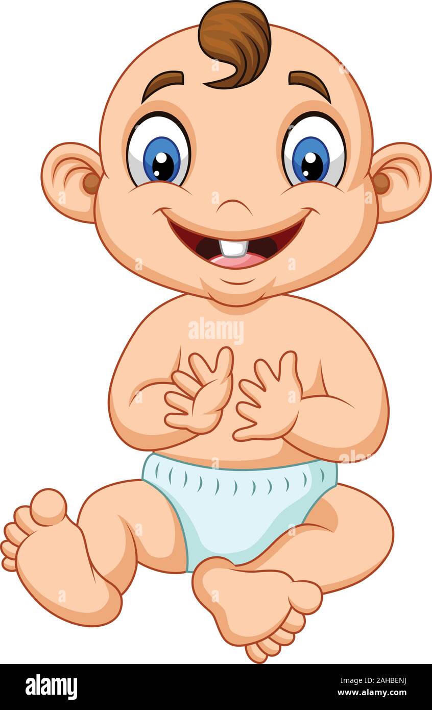 Cartoon baby boy sitting on the potty Stock Vector Image & Art - Alamy