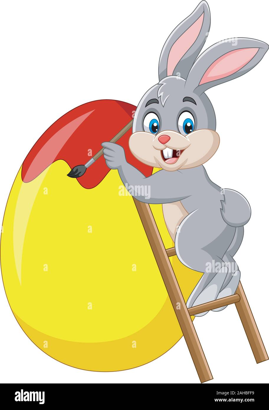 Easter bunny painting an egg Stock Vector Image & Art - Alamy