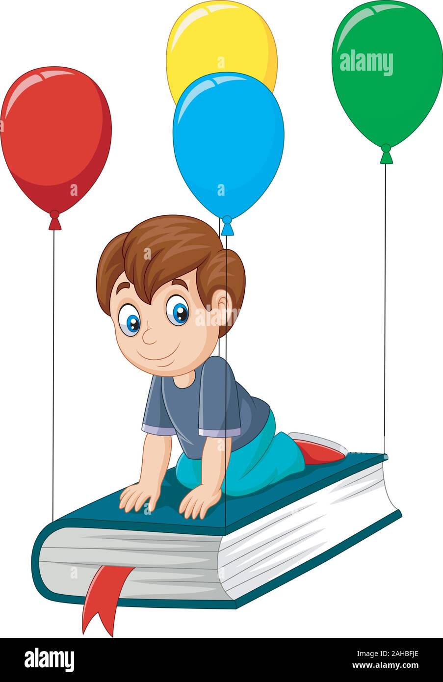 Cartoon little boy studying Stock Vector Image & Art - Alamy