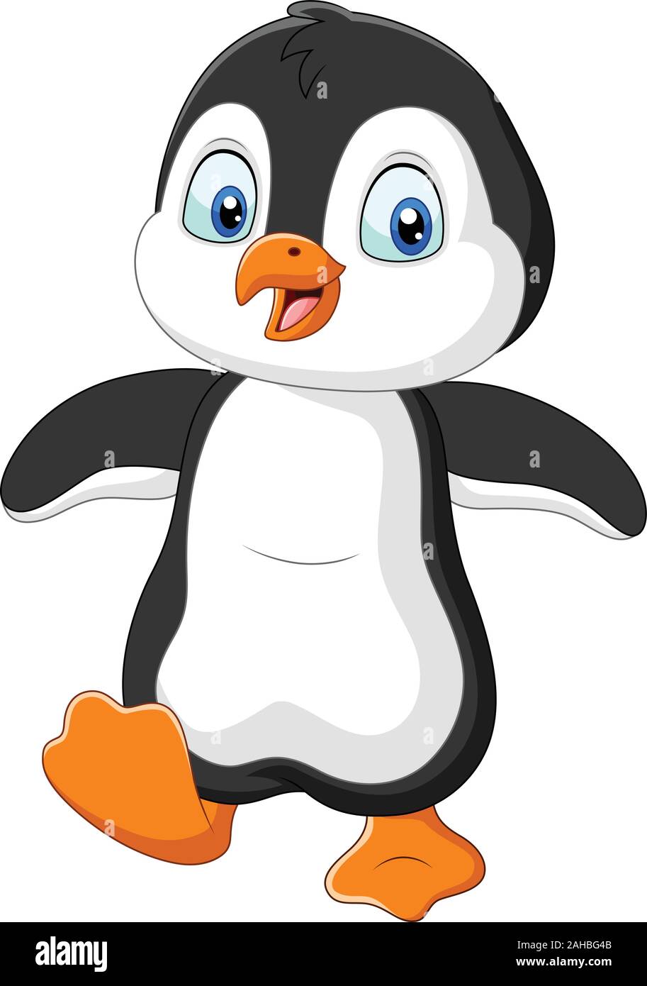 Cute penguin cartoon on white background Stock Vector Image & Art - Alamy