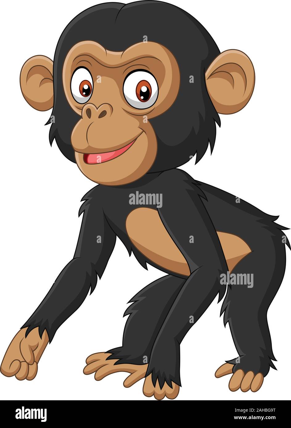 Cute baby chimpanzee cartoon on white background Stock Vector Image & Art - Alamy Cute baby chimpanzee cartoon on white background Stock Vector Image & Art - Alamy