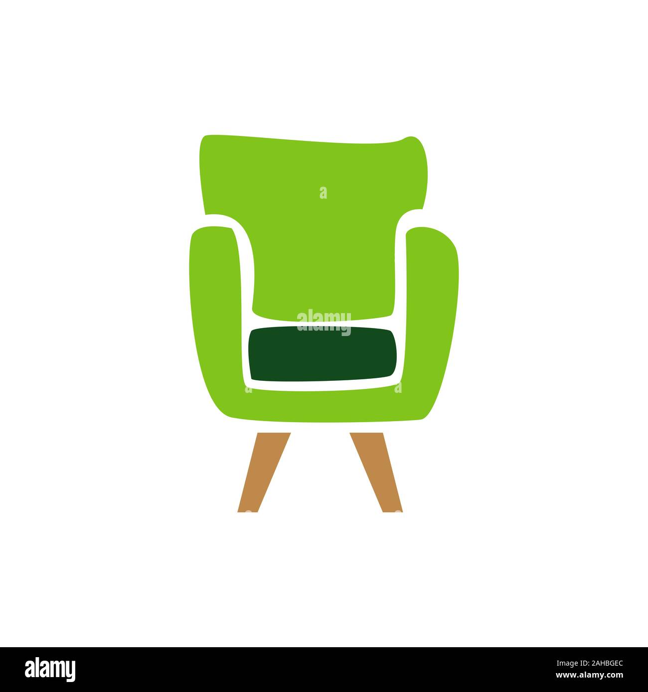 furniture logo design vector Symbol and icon of chairs sofas tables home interior furnishings Stock Vector