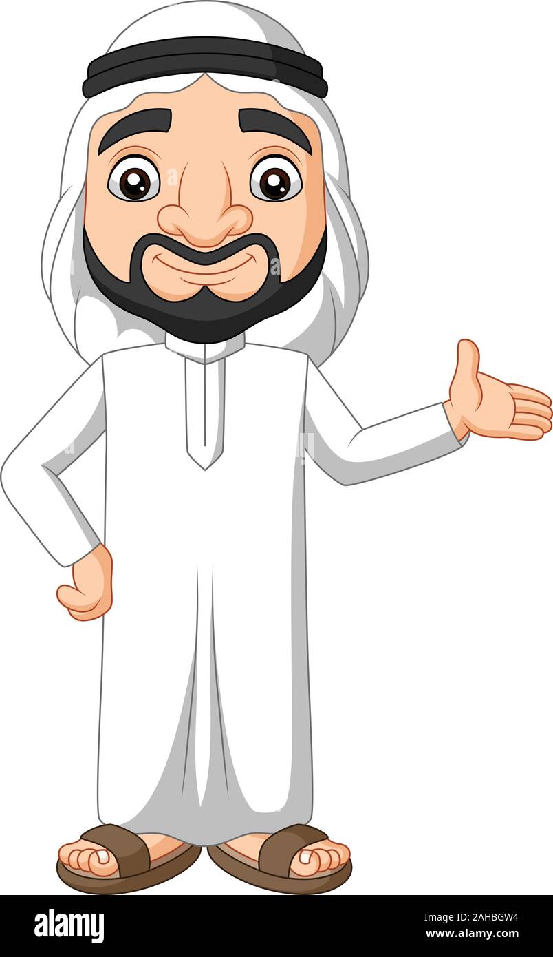 Cartoon Saudi Arab man waving Stock Vector Image & Art - Alamy