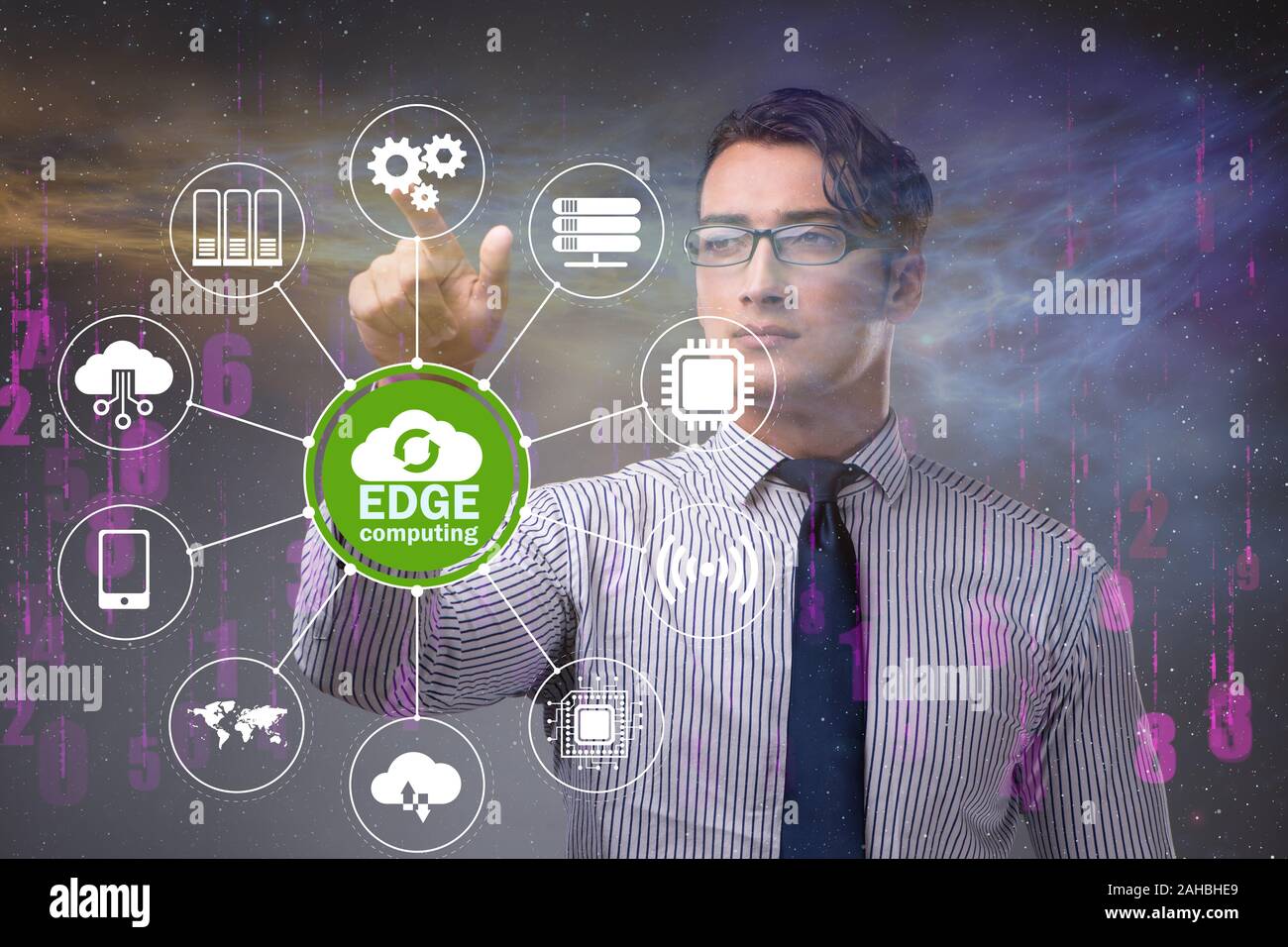 The fog and edge cloud computing concept Stock Photo - Alamy