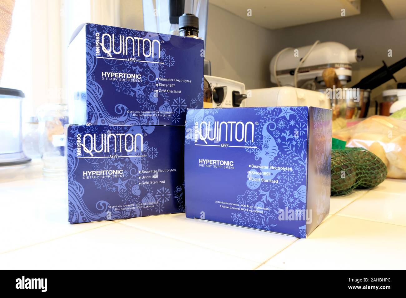 Three boxes of Quinton Hypertonic concentrated supplement pure