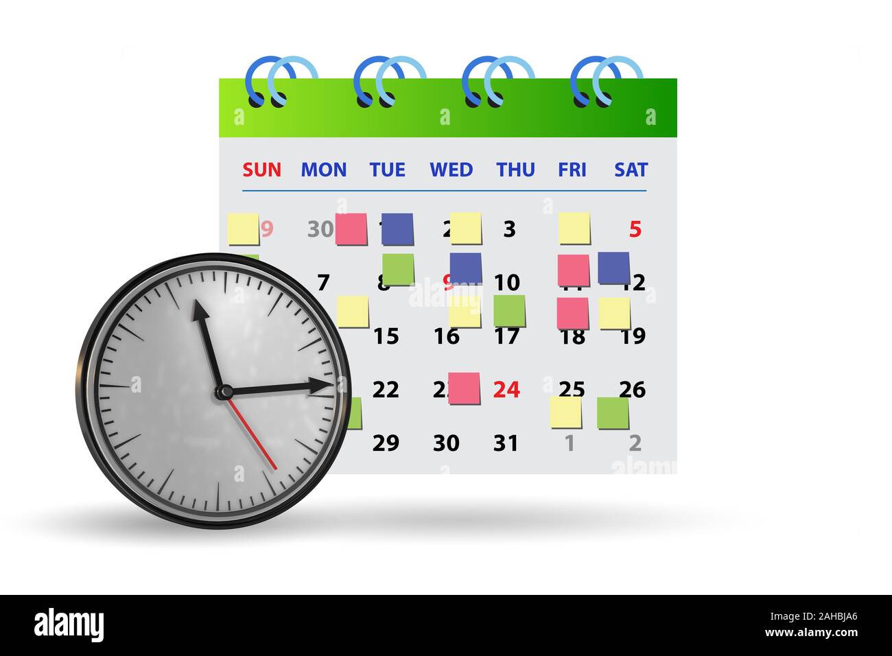 The calendar concept for planning purposes 3d rendering Stock Photo