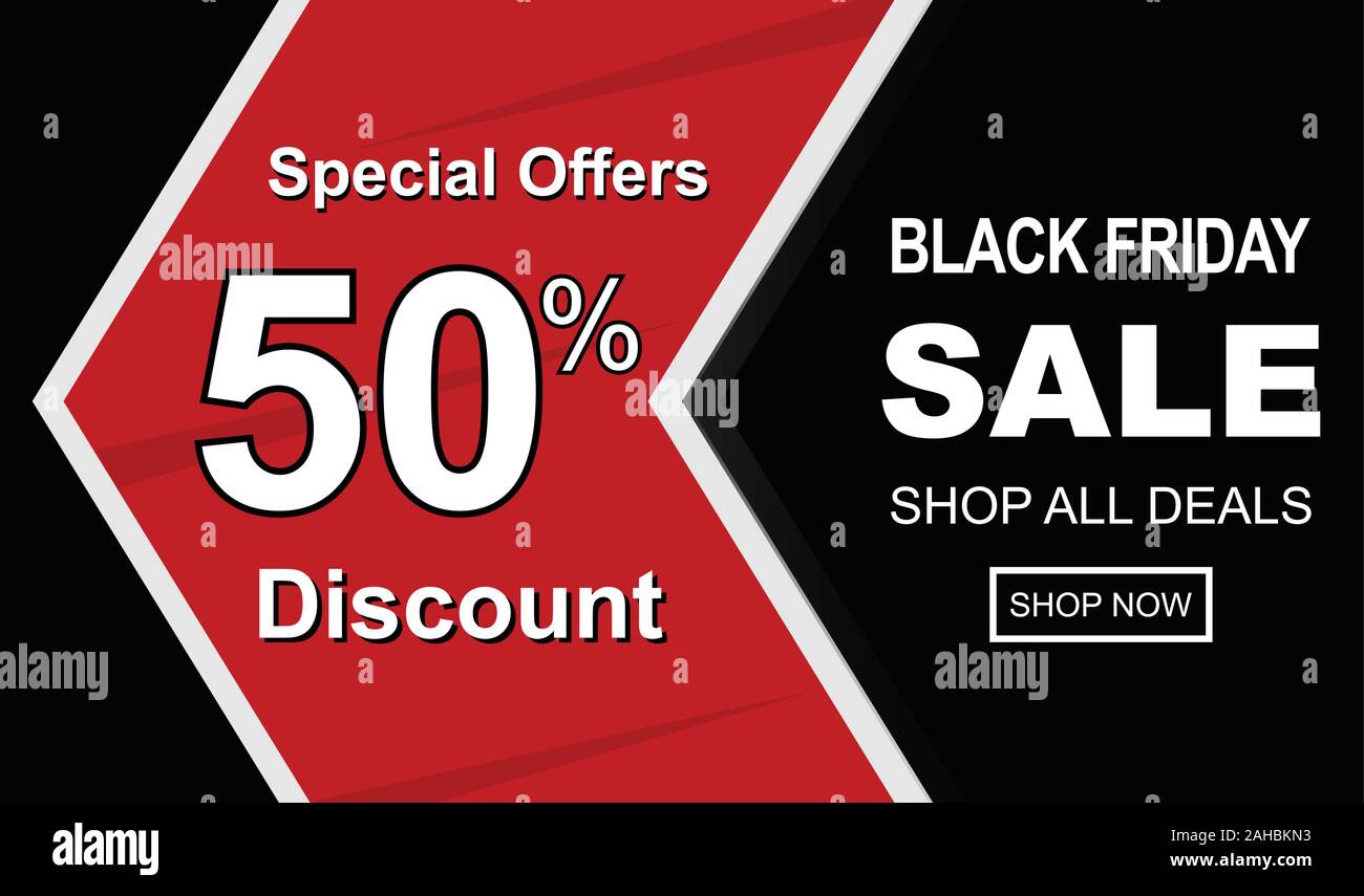 Black Friday Sale Banner Sale Vector Illustration Template For