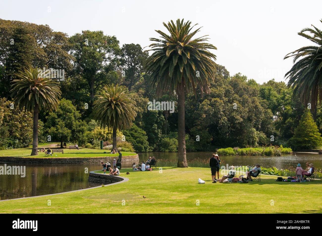 Summer's day at the Royal Botanic Gardens, Melbourne, Australia Stock Photo