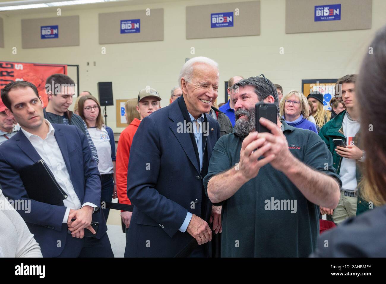 Williamsburg, Iowa, USA. 27th December, 2019. Former Vice President Joe ...