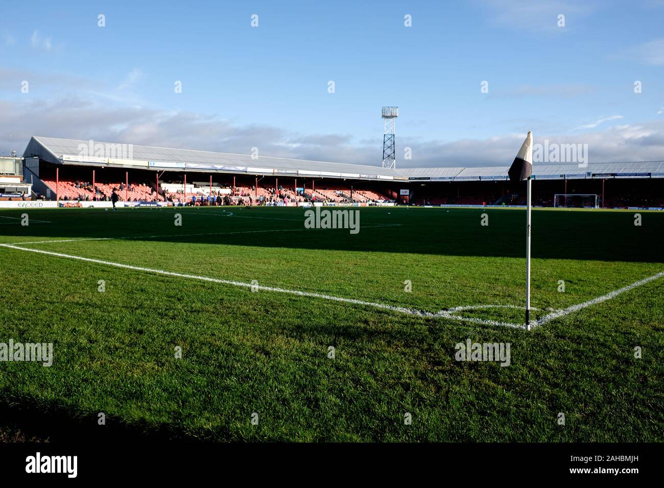 Blundell Park, home of Grimsby Town Football Club Stock Photo