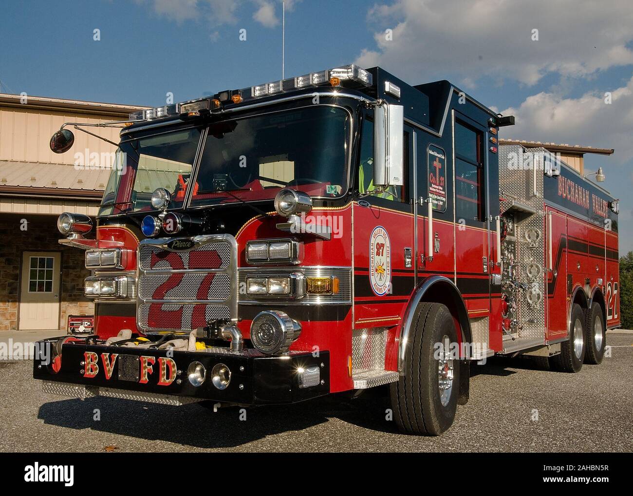 The United States Department of Agriculture, Rural Development was able to assist the Buchanan Valley Volunteer Fire Department in Bigerlerville, Adams County Pennsylvania with a Community Facilities Loan to purchase a fire truck. Stock Photo