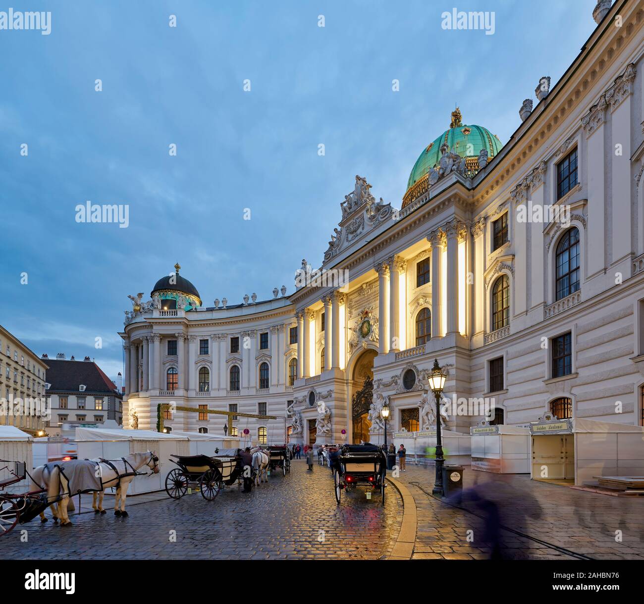 Michaeler Platz, Hofburg Palace. Vienna, Austria Stock Photo