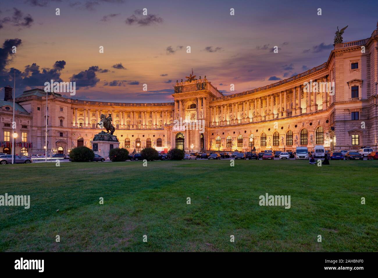 Neue Burg Museum complex at Hofburg Imperial Palace. Vienna Austria Stock Photo