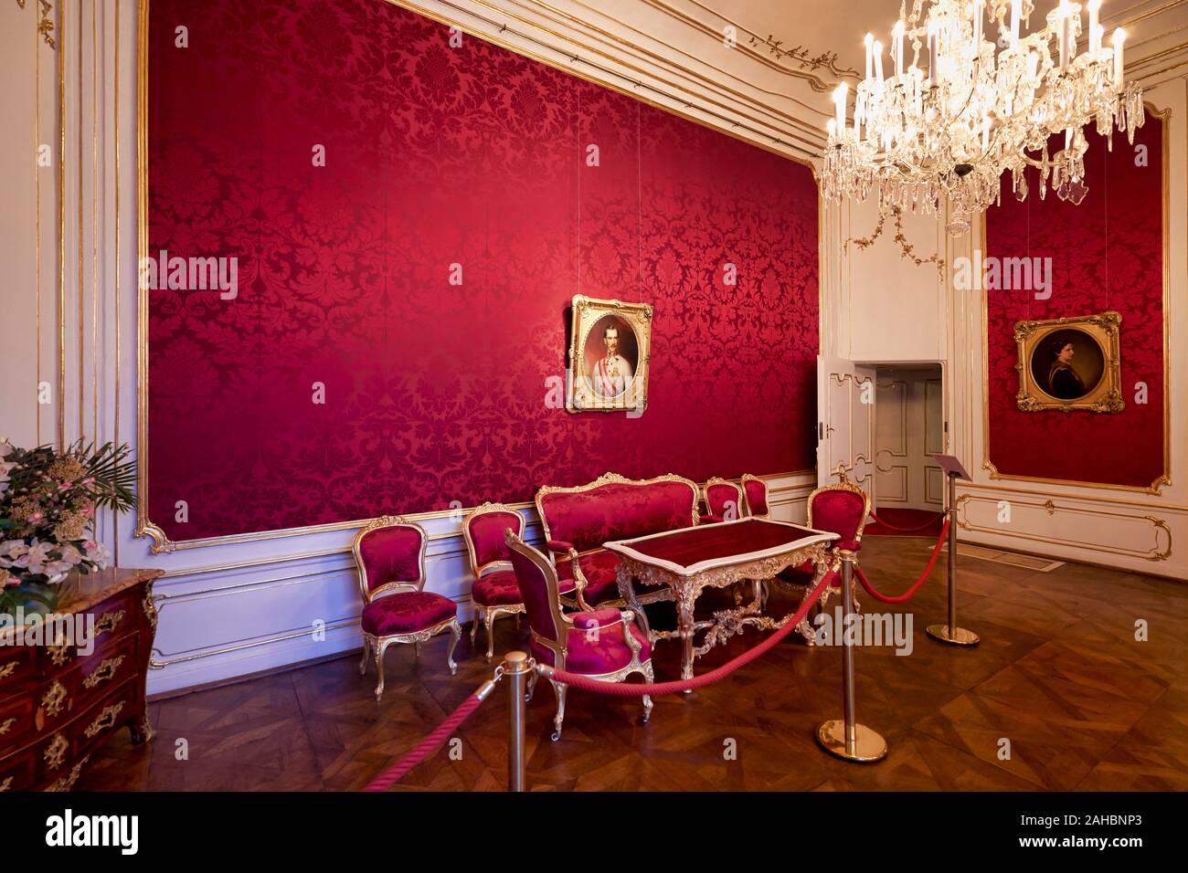 Kaiserappartements Hofburg Imperial Palace Sissi. Vienna Austria Stock