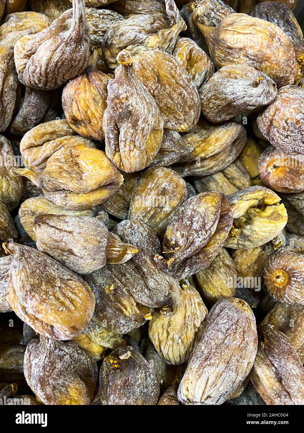 Dried figs. Dried fruit. Natural food. Background from figs Stock Photo