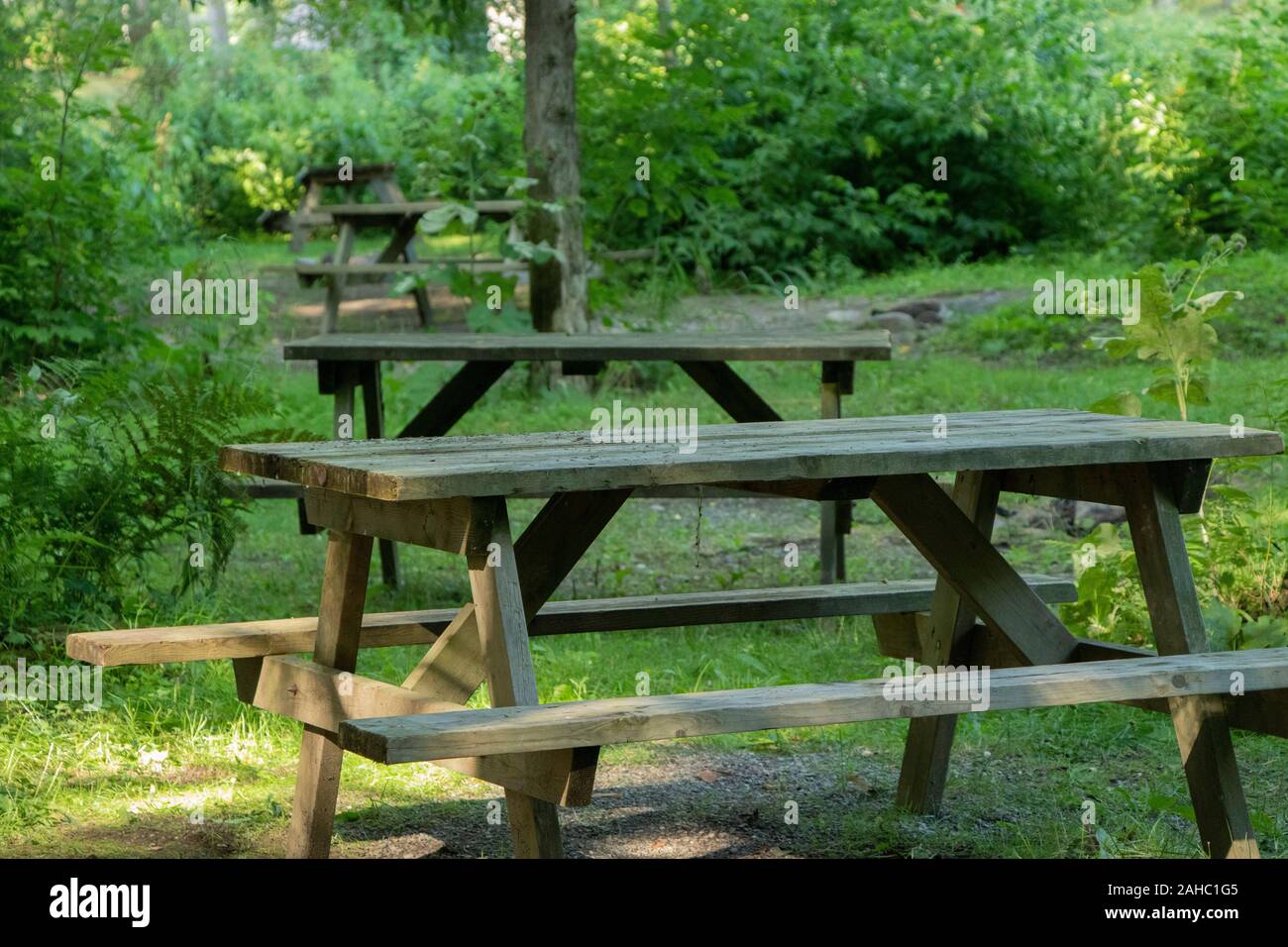 Picnic tables in background hires stock photography and images Alamy