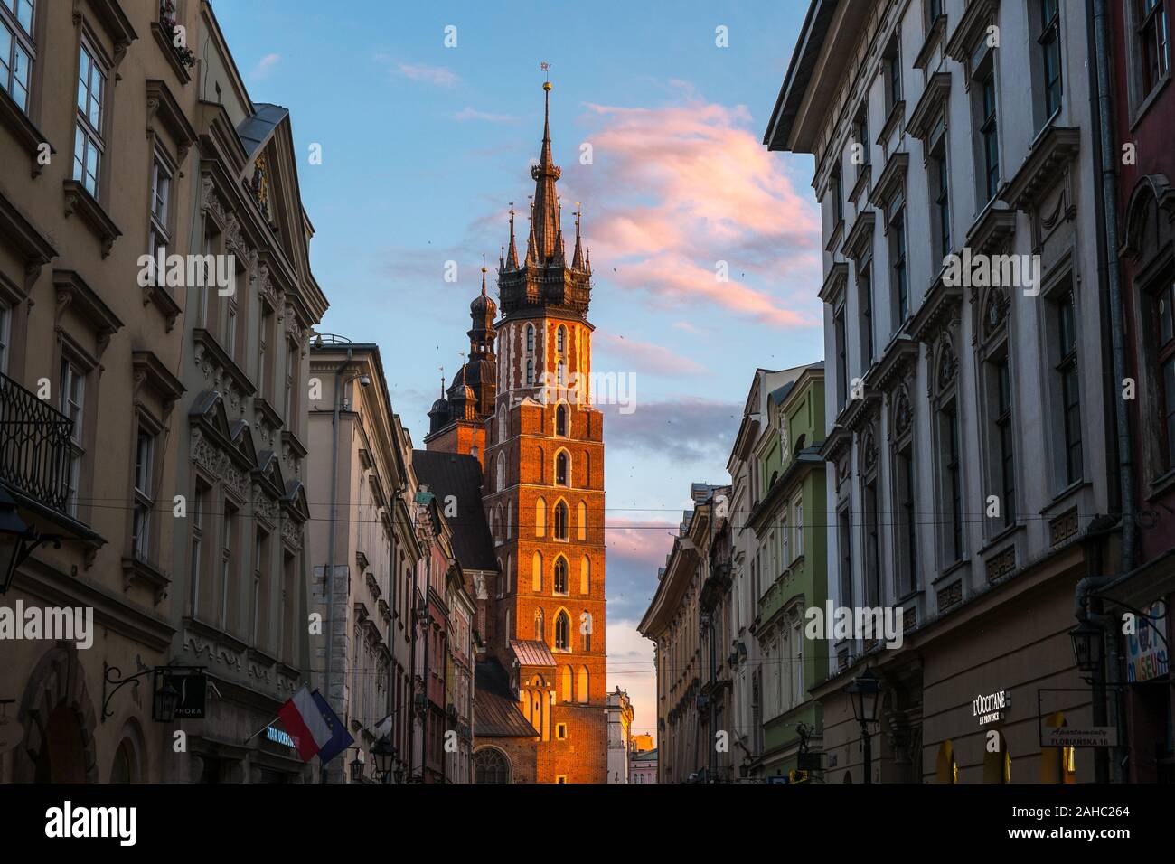 St. Mary's Basilica, Kraków, Poland Stock Photo