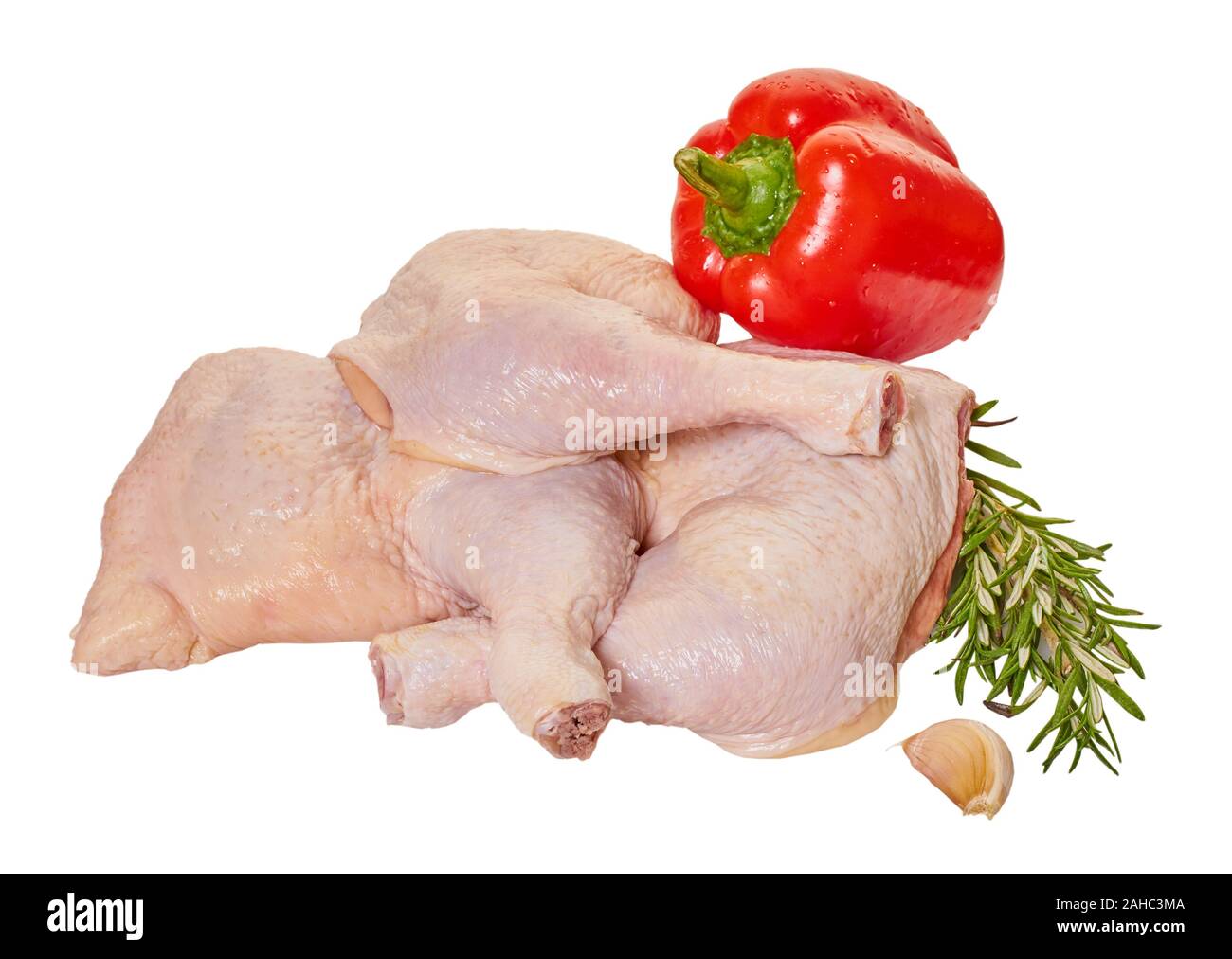 raw meat, chicken leg on a white isolated background Stock Photo Alamy