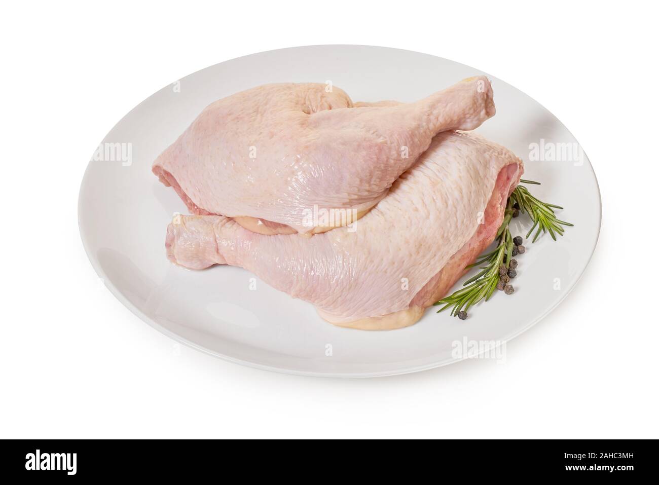 raw meat, chicken leg on a white isolated background Stock Photo Alamy