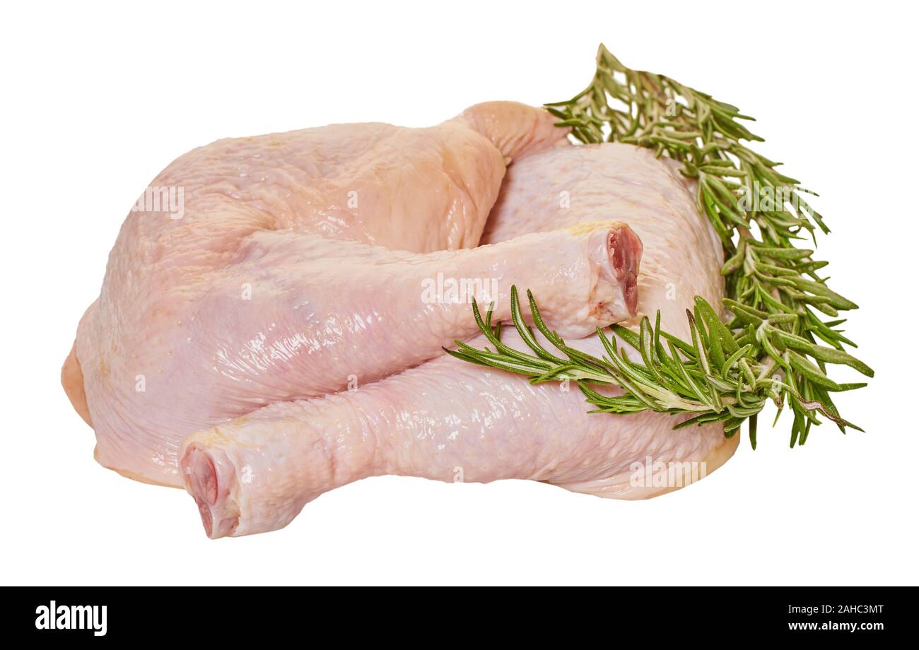 raw meat, chicken leg on a white isolated background Stock Photo Alamy