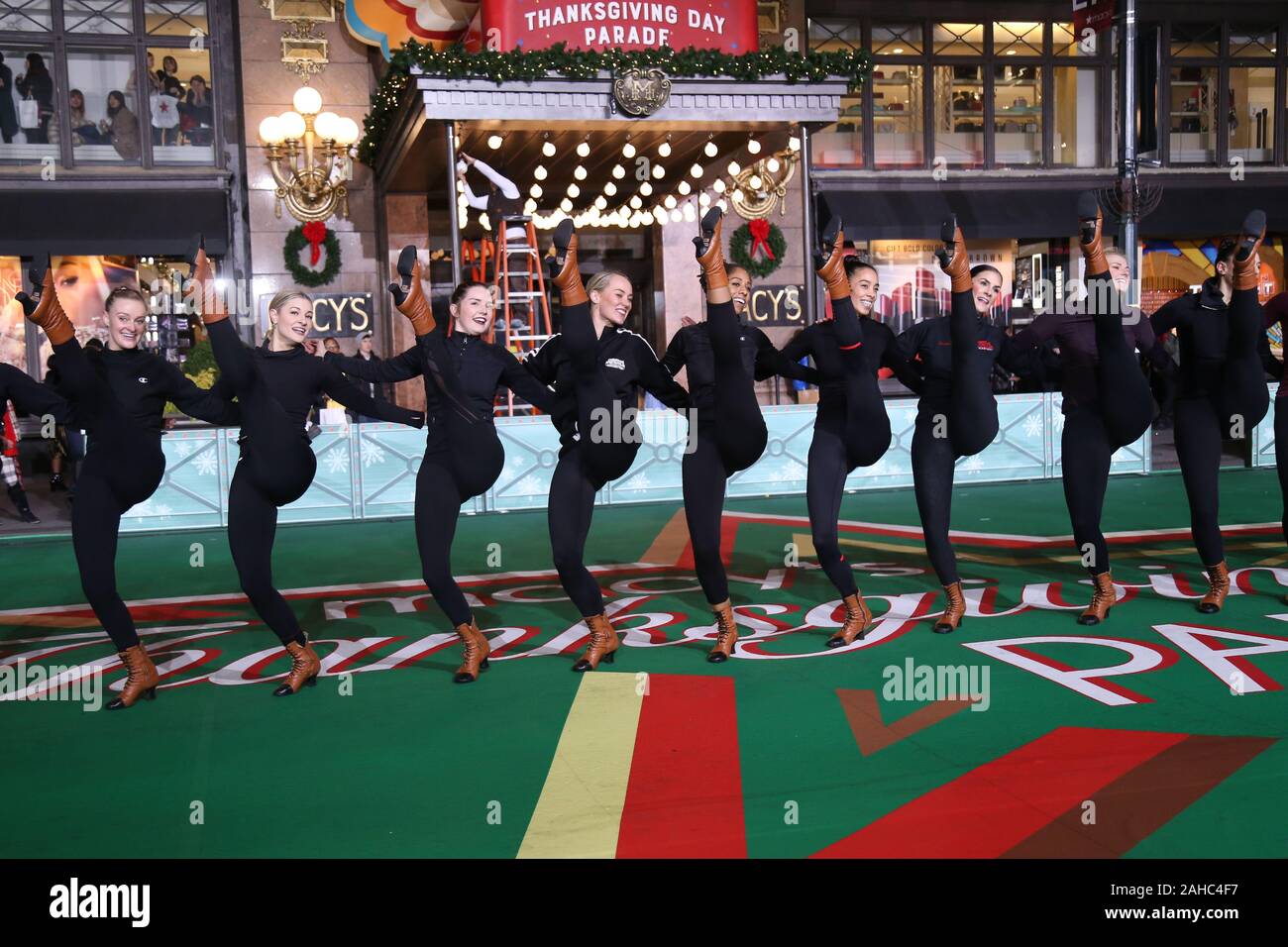The 93rd Macy's Thanksgiving Day Parade rehearsals Day Two, held outside  Macy's on 34th Street. Featuring: Radio City Rockettes Where: New York, New  York, United States When: 27 Nov 2019 Credit: Joseph, image size:1300x956