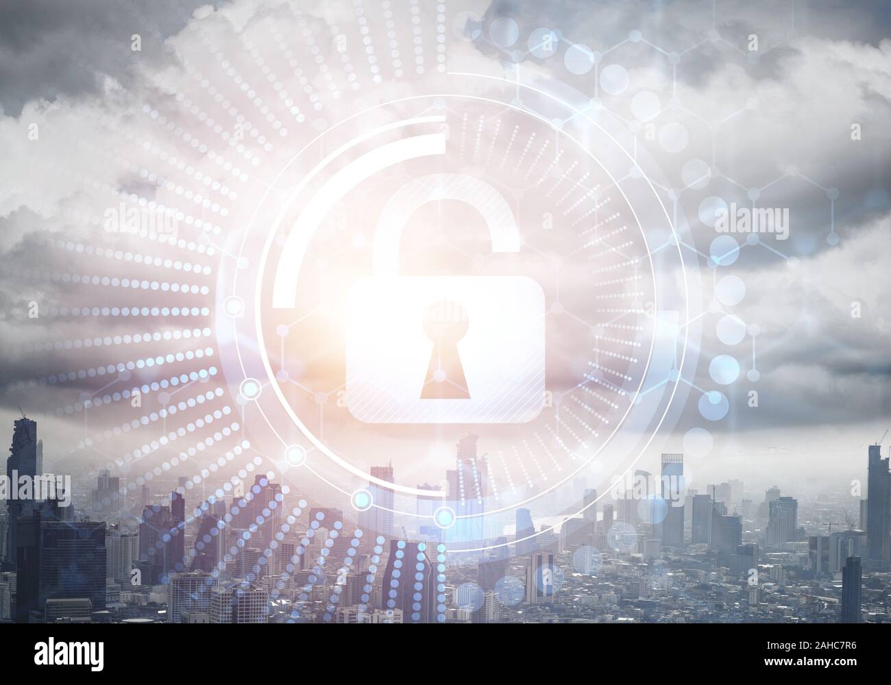Cryptography and encryption algorithm concept. Risk management and ...