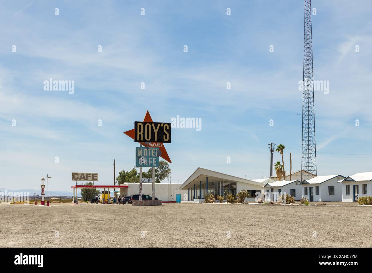 Gas station and Cafe on Route 66, Amboy, USA Stock Photo Alamy