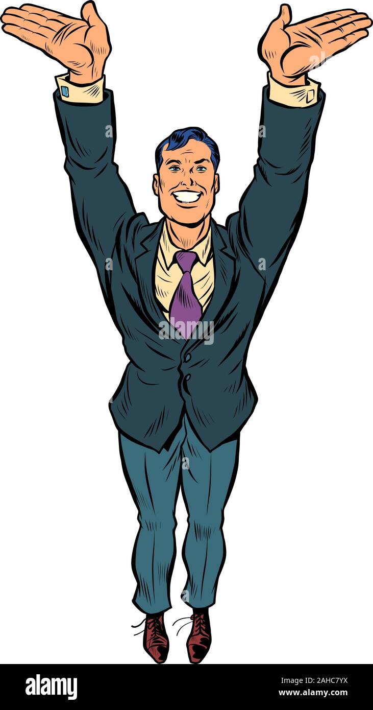 Businessman hands up Stock Vector