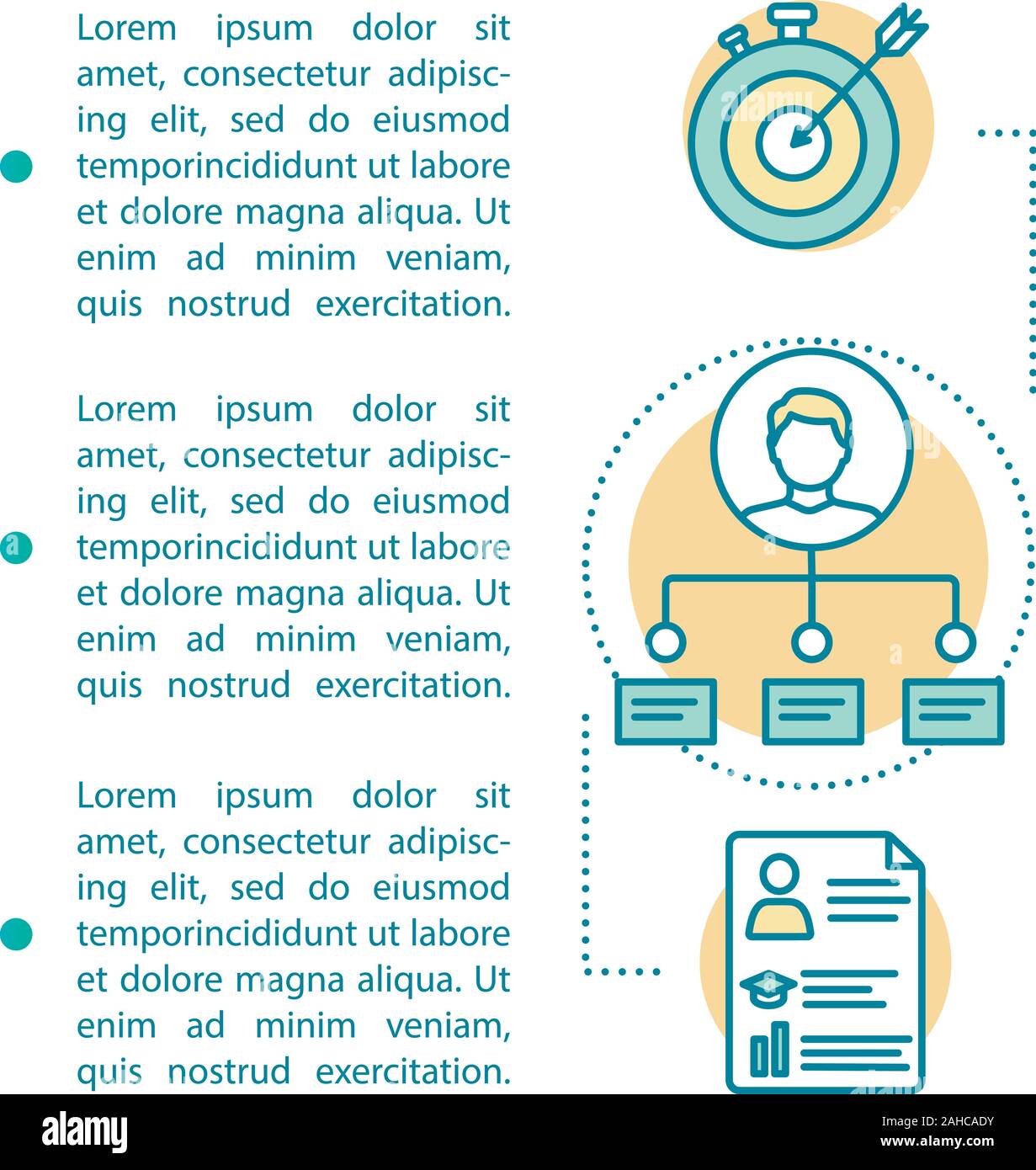 Goal achievement article page vector template. HR management. Staff ...