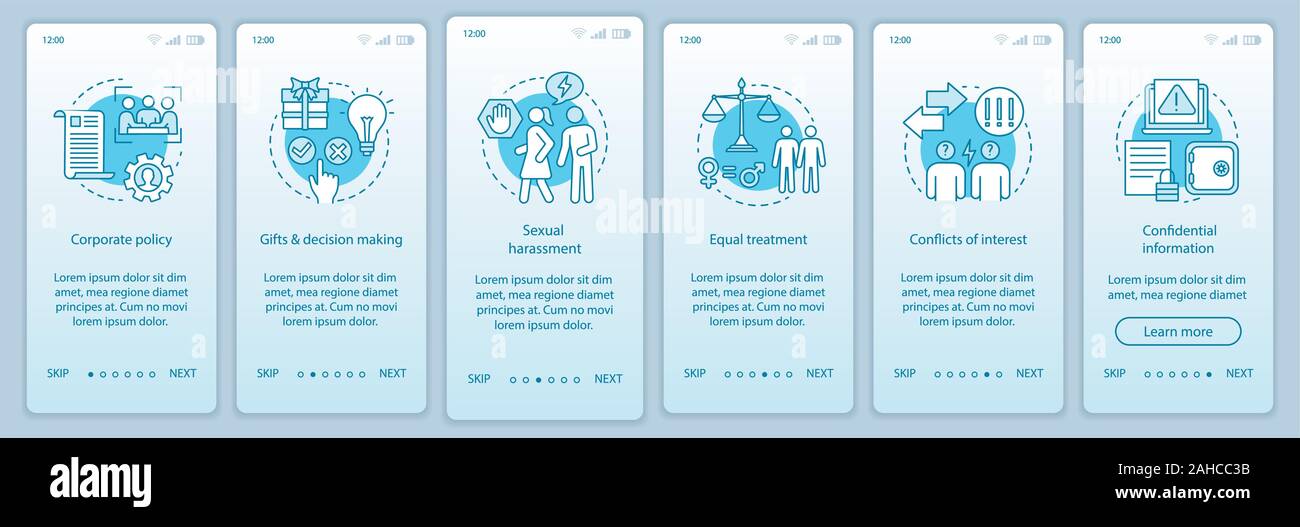 CSR onboarding mobile app page screen vector template. Corporate social ...