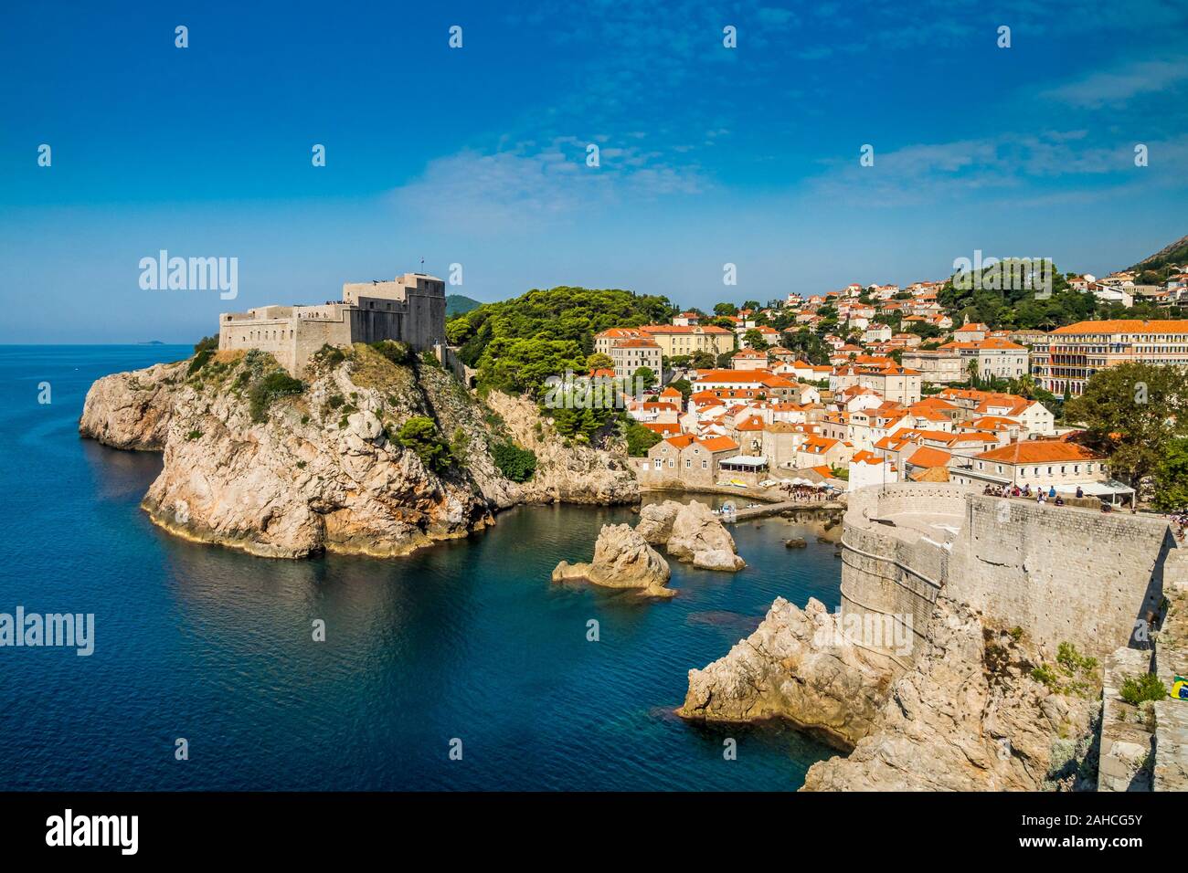 View of Dubrovnik and Fort Bokar Dubronik, Croatia September, 18, 2019 Stock Photo