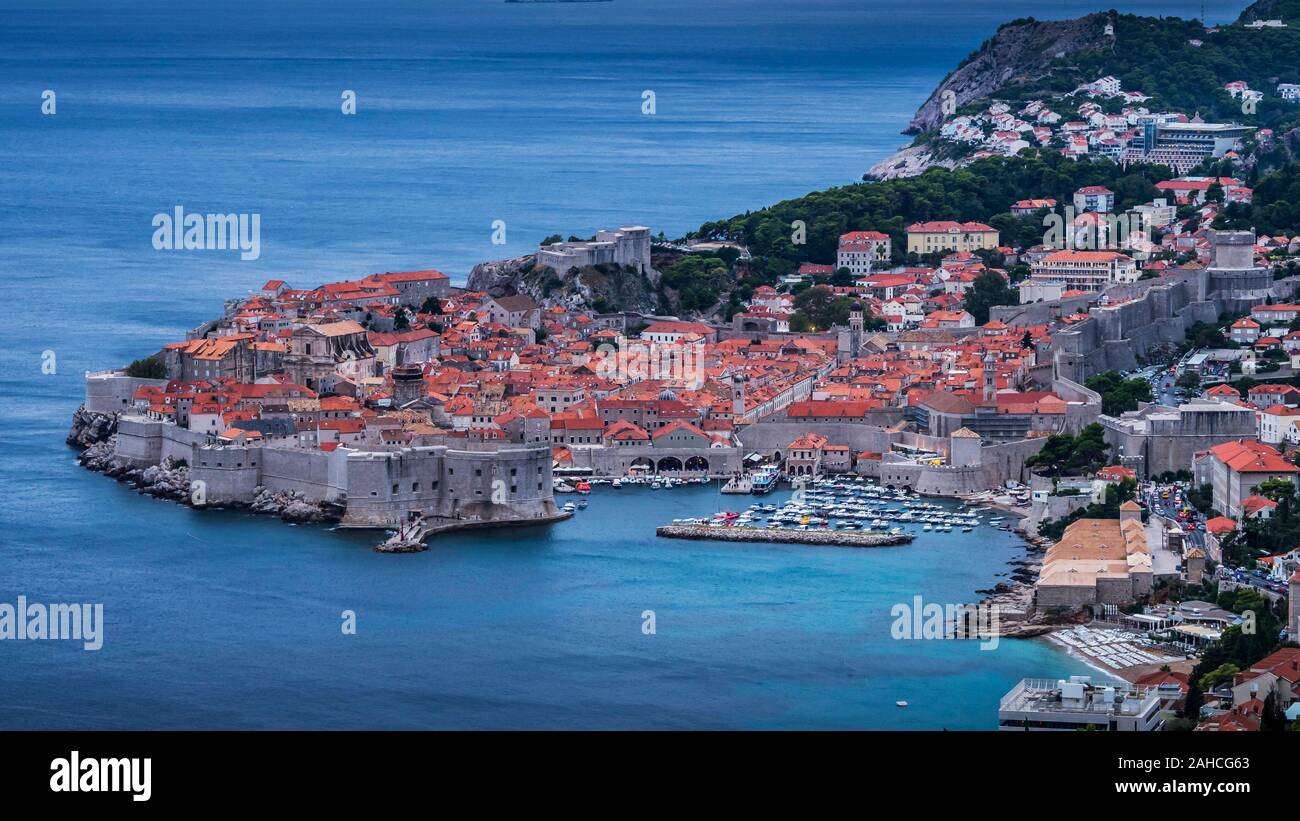 View of Dubronik and its walls Dubronik, Croatia September, 19, 2019 Stock Photo