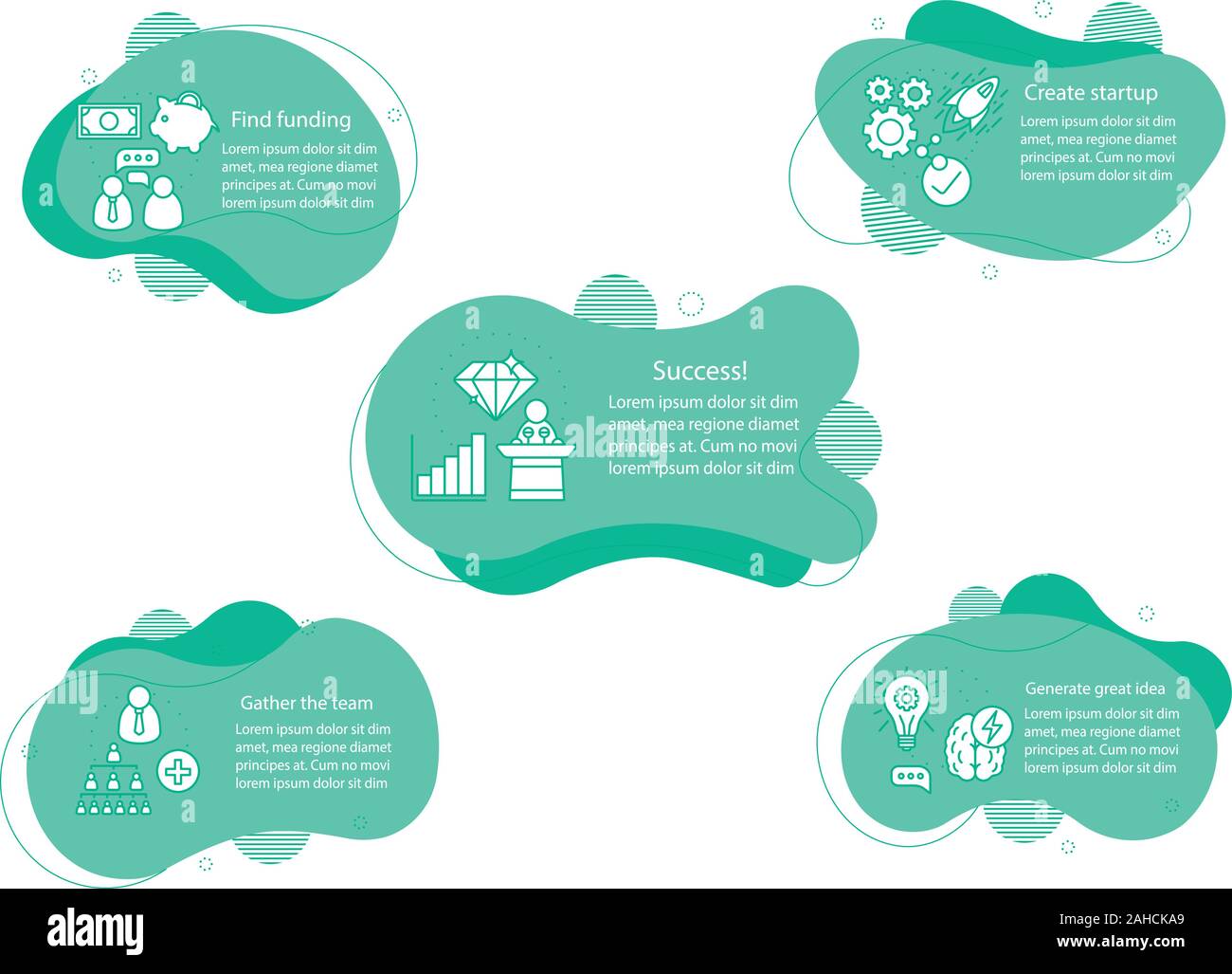Startup company concept illustrations. Product launch, funding ...