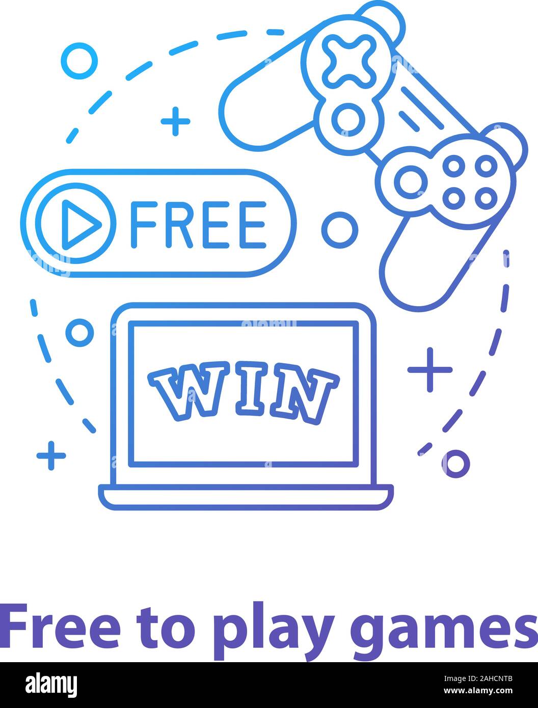 Free Vector  Online games concept