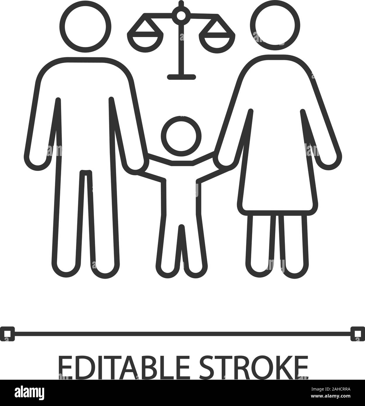 Family Court Linear Icon Thin Line Illustration Child Custody Family Law Proceedings Divorce Mediation Legal Separation Contour Symbol Vector I Stock Vector Image Art Alamy