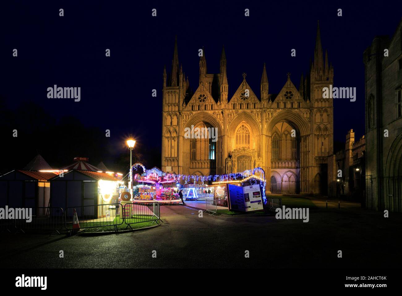 Christmas Lights at Peterborough Cathedral precincts, Peterborough City