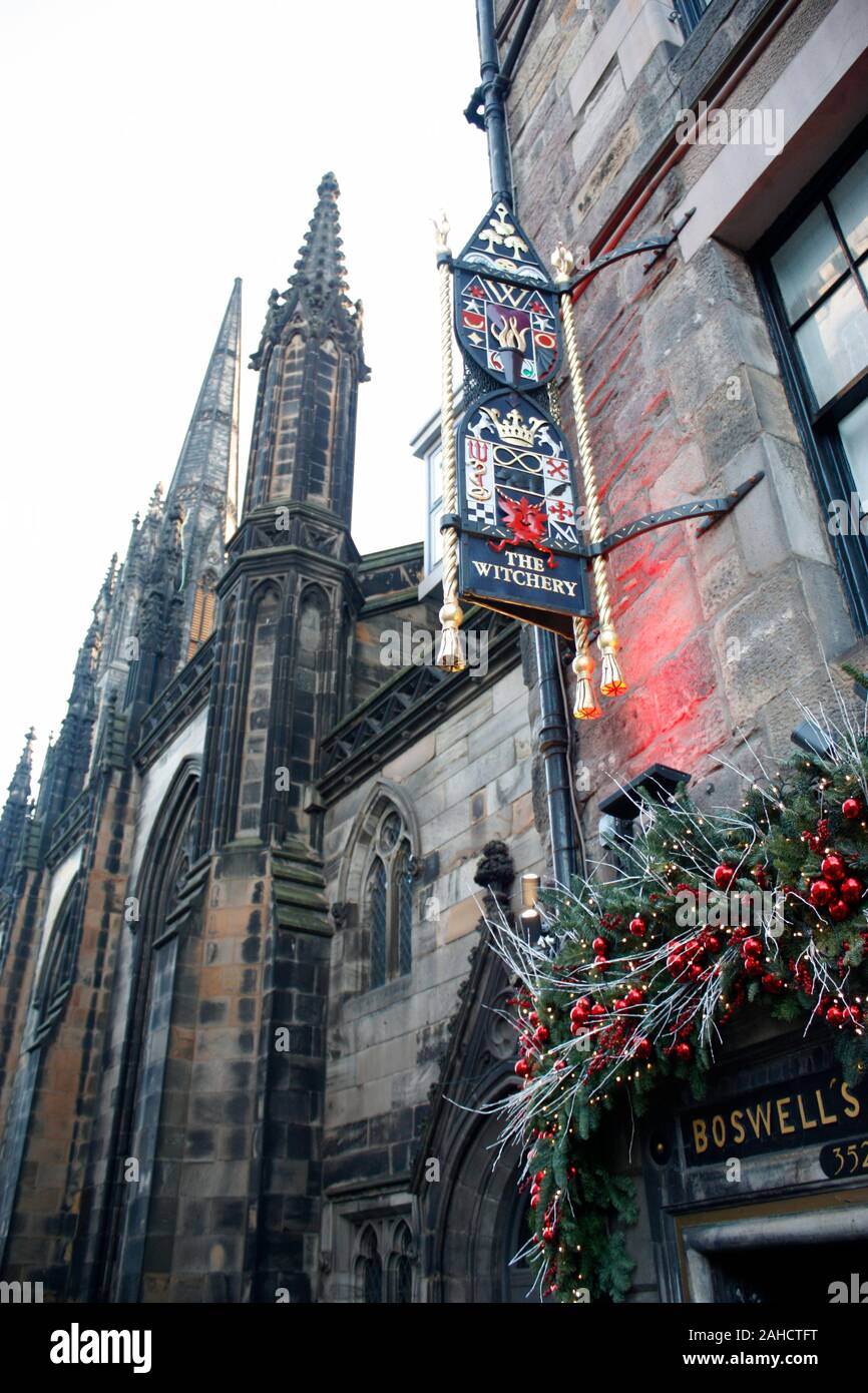 The Witchery by the Castle, Royal mile Stock Photo