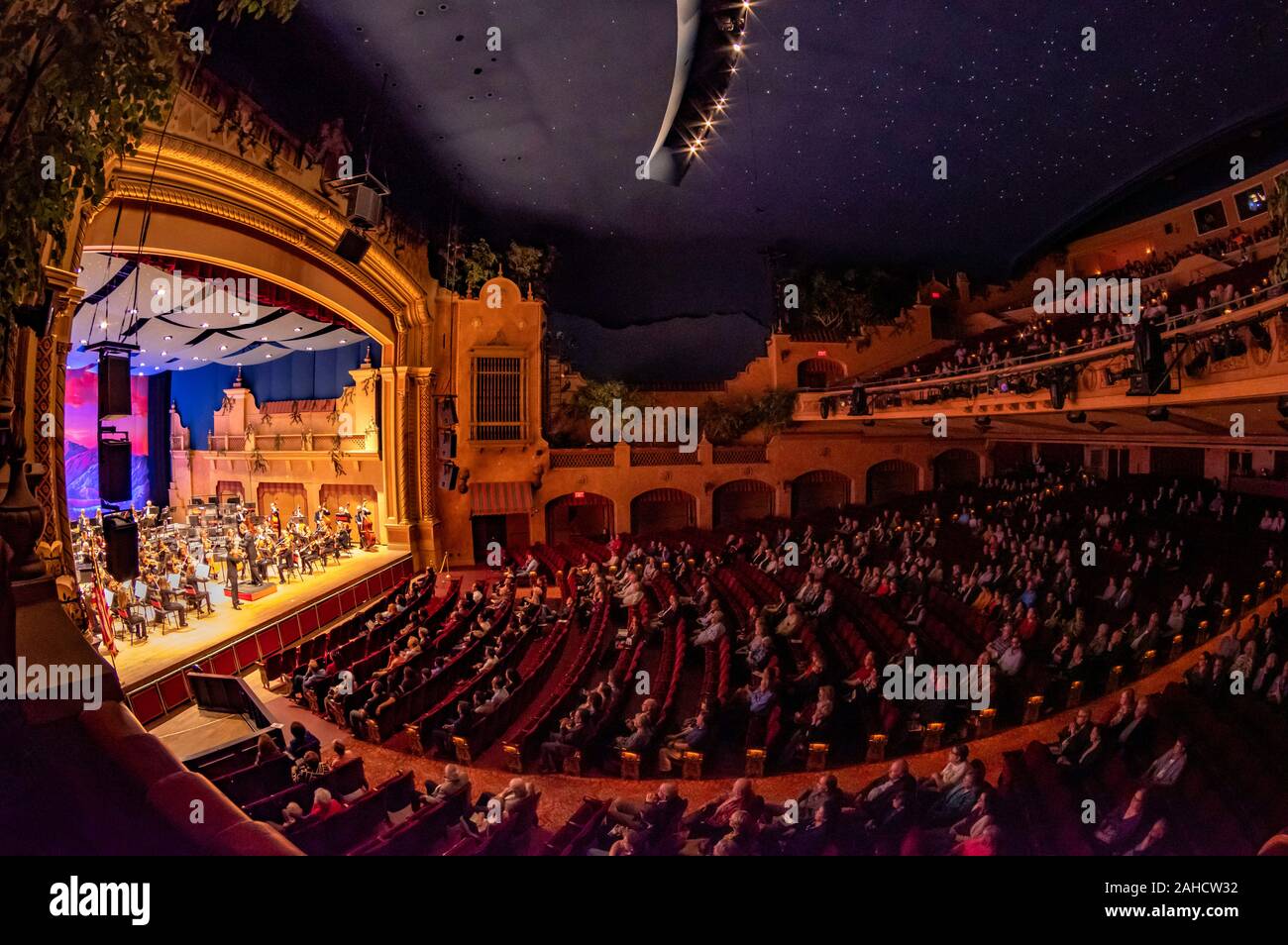 the El Paso Symphony Orchestra plays the Plaza Theatre, El Paso, Texas Stock Photo