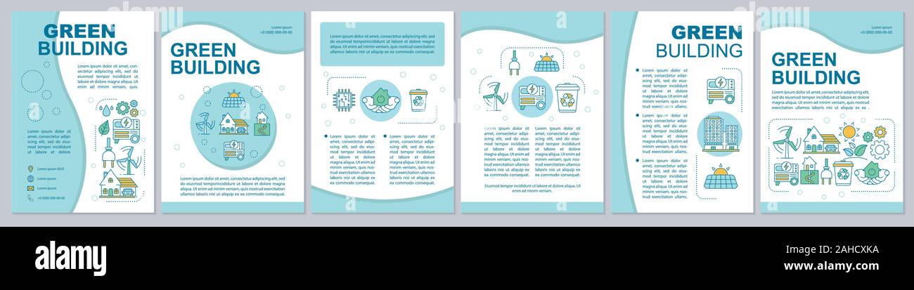 Green building brochure template layout. Eco-friendly environment ...