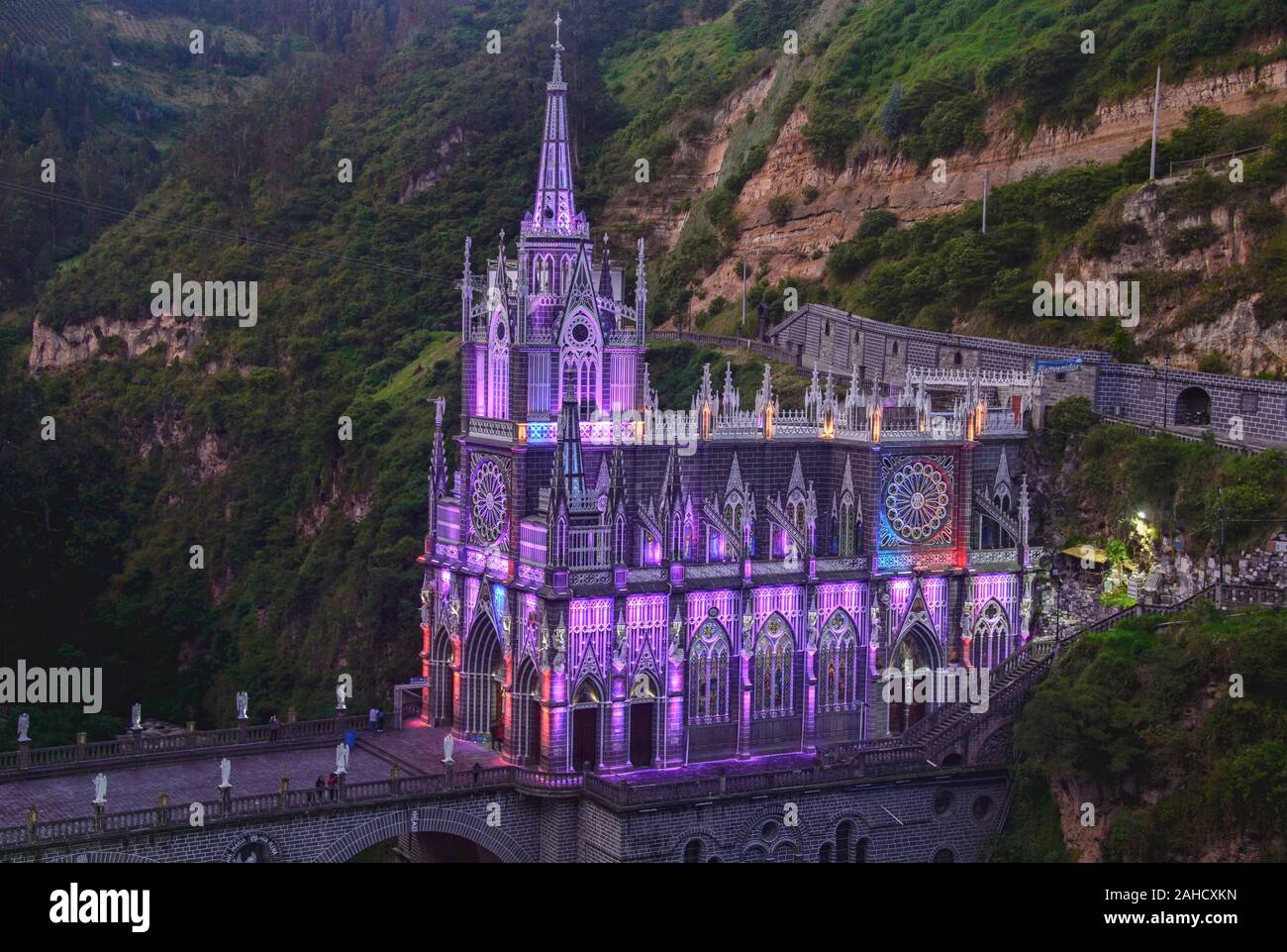 The stunning Las Lajas sanctuary and basilica, Ipiales, Colombia Stock Photo