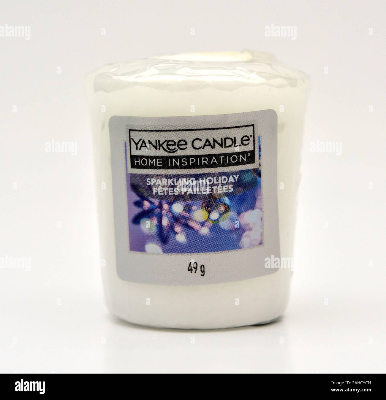 Yankee candle Sparkling holiday Stock Photo
