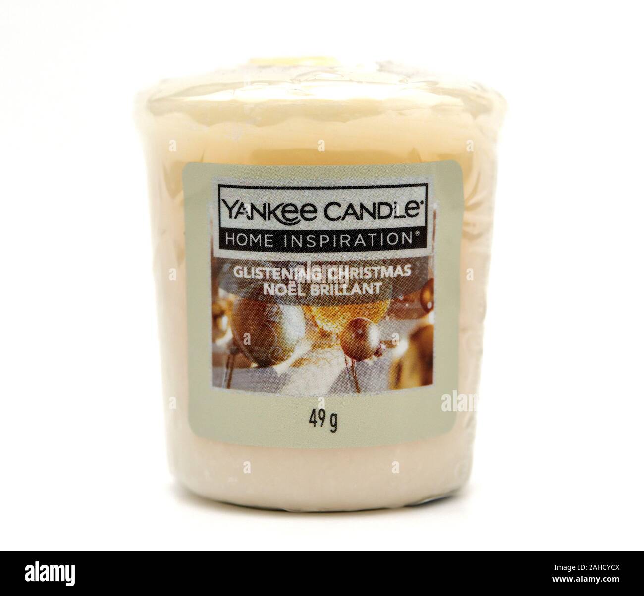 Yankee candle glistening christmas noel brilliant Stock Photo