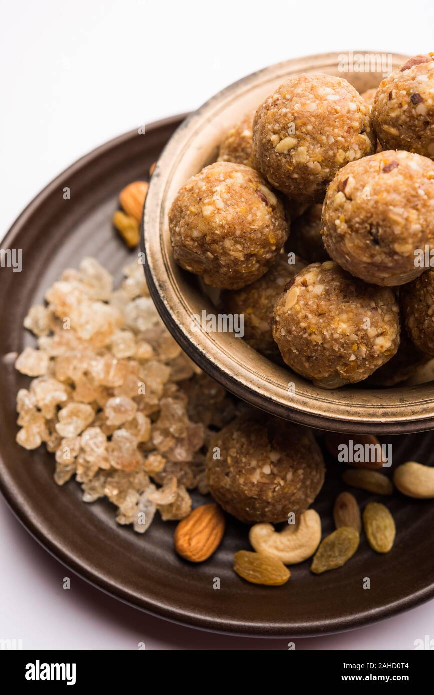 sweet Dink laddu also known as Dinkache ladoo or gond ke laddoo made