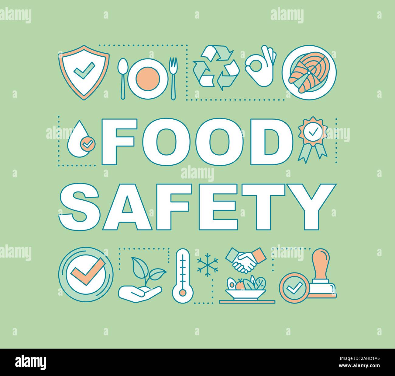 Food safety word concepts banner. Eco, organic products. Presentation ...