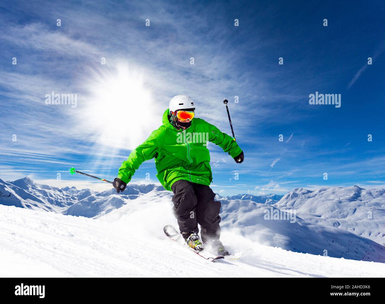 Winter holidays in the snow stock photo alamy