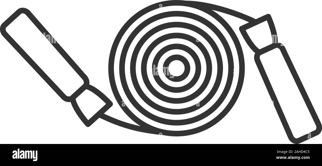 Jump rope linear icon. Thin line illustration. Skipping rope. Contour ...