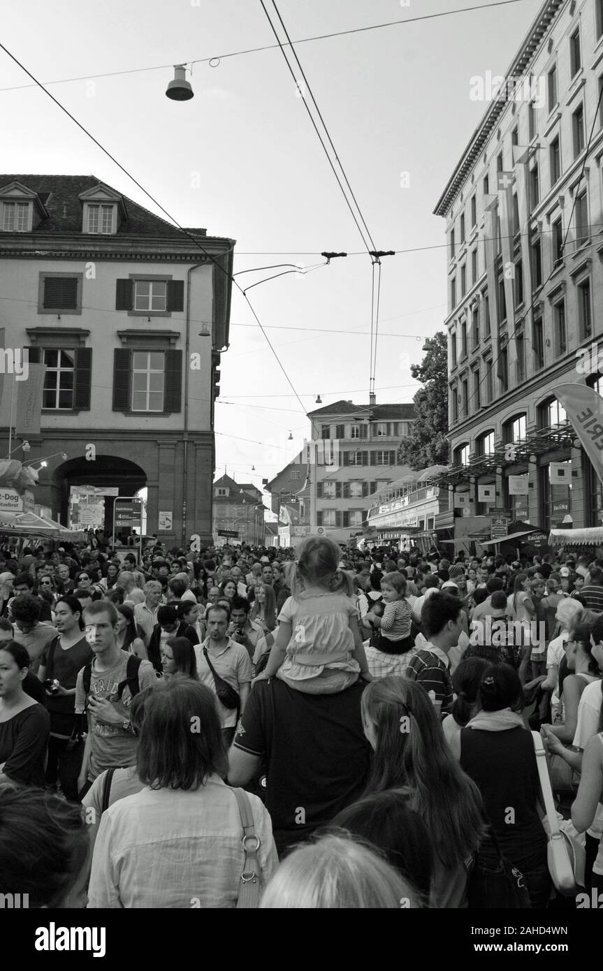 Switzerland: The 'Züri-Fäscht' is the biggest event beside the Streetparade in town Stock Photo