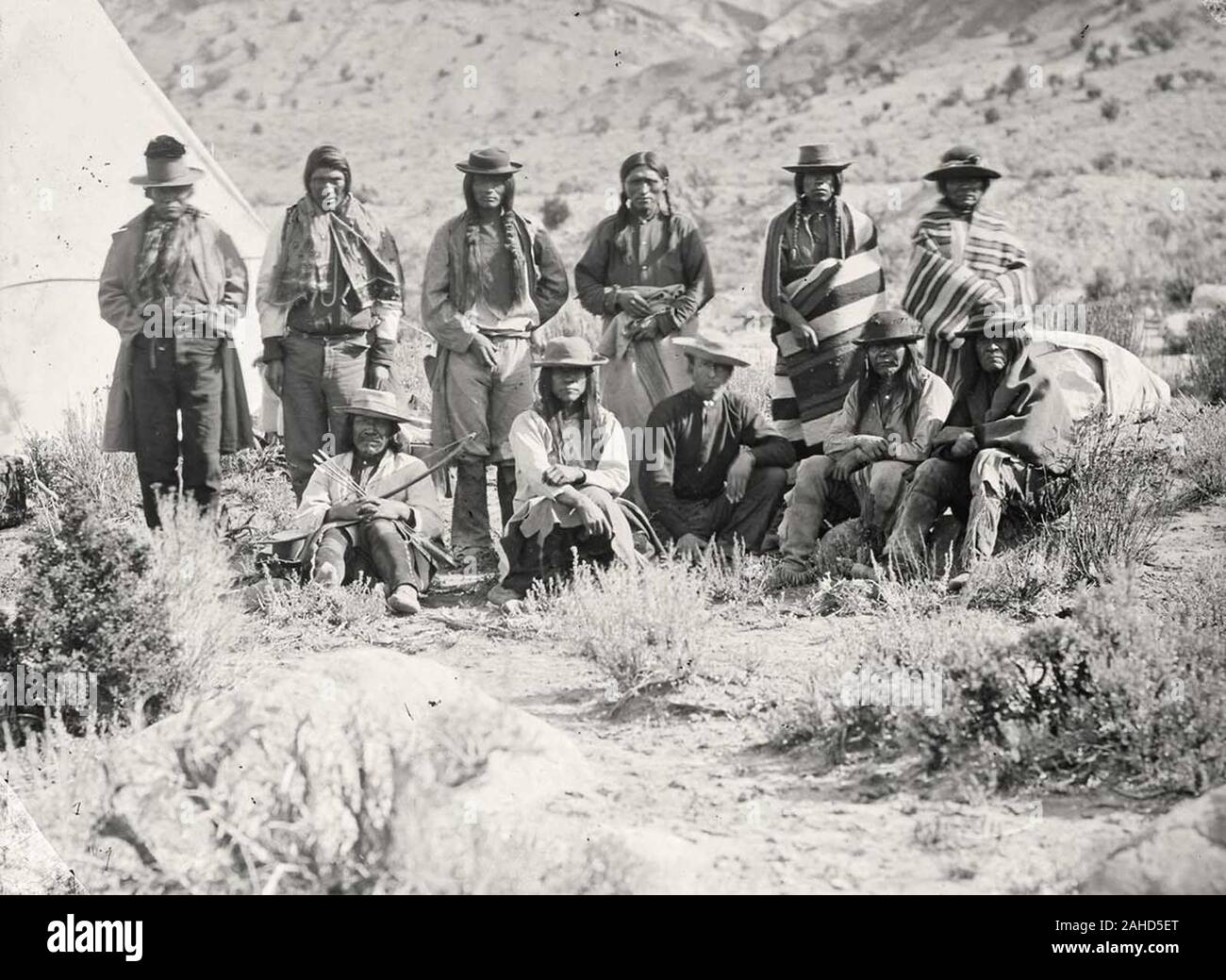 American West in vintage photo, 1860s-1870s Stock Photo